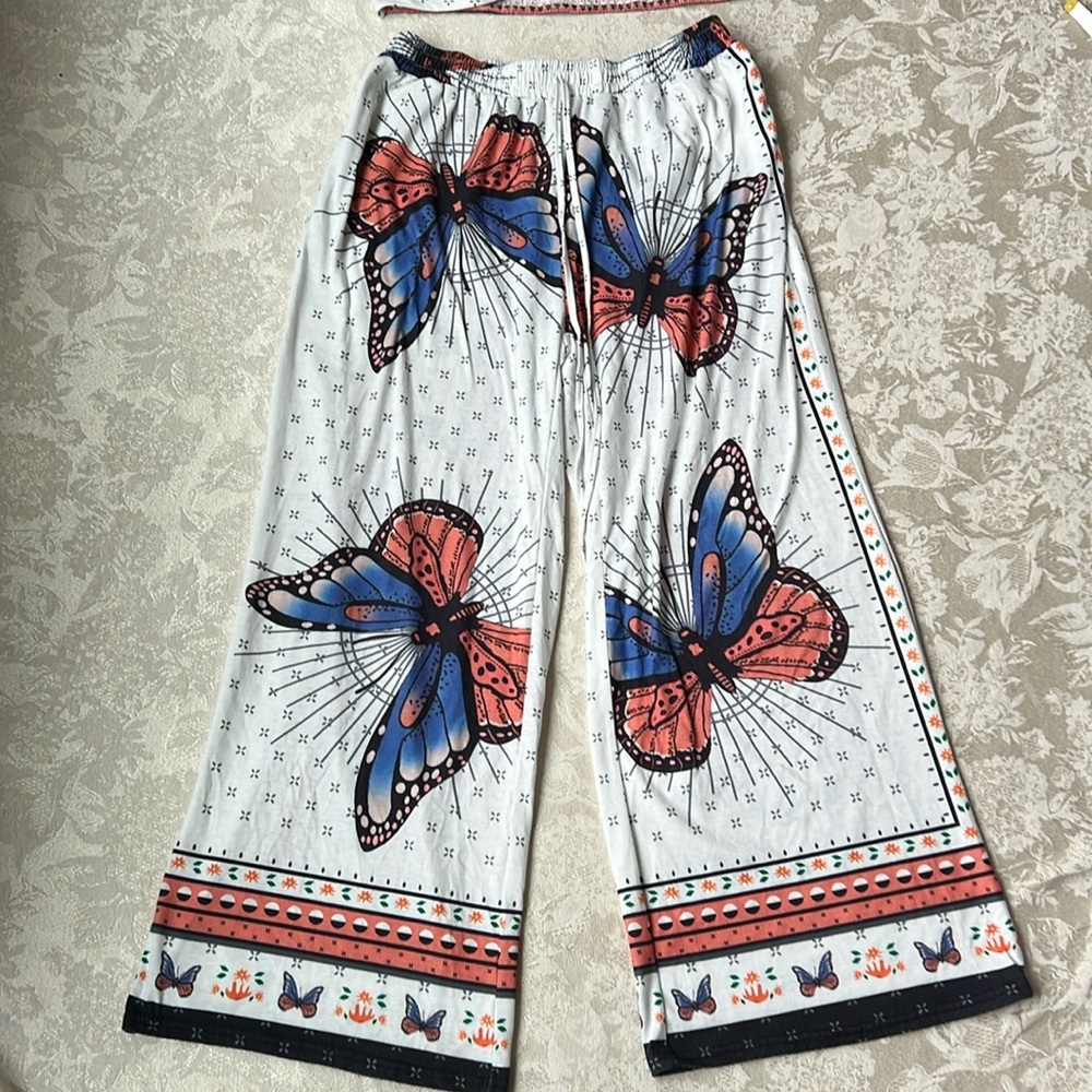 Chicme Bohemian two piece high waisted Palazzo Pants and Bra Top - Picture 2 of 16